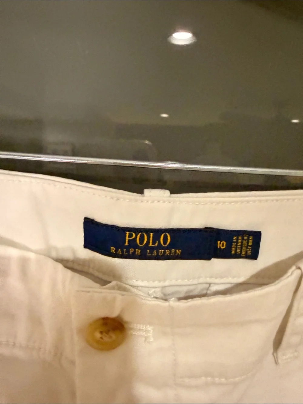 Polo Ralph Lauren polished stain white
